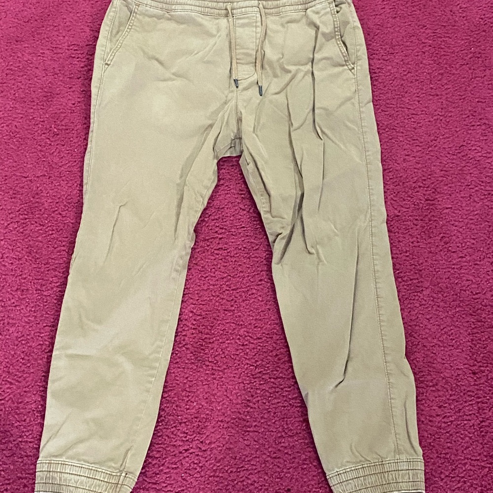 Men's Khaki Jogger Pants